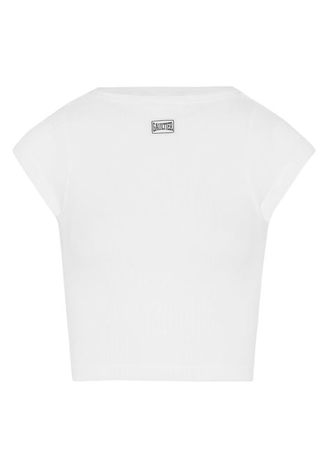 crop baby tee donna bianca JEAN PAUL GAULTIER | 25/33-F-TS105P-J05401